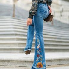 Women Embroidered Denim 